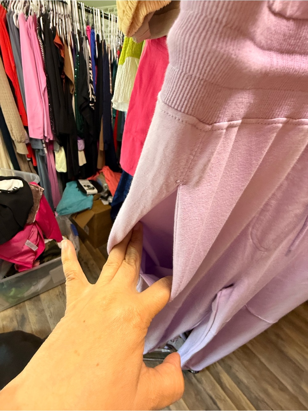 Cap-Sleeve Lilac Drawstring Jumpsuit - Picture 5 of 9